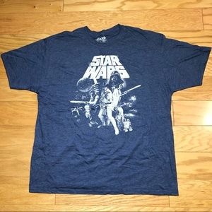 Mad Engine blue Star Wars New Hope movie poster t-shirt, size XXL